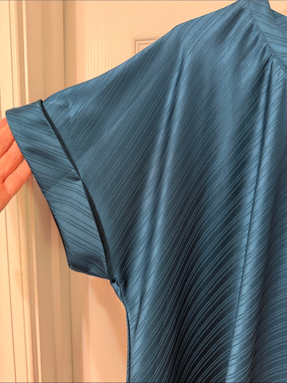 glam Teal Short Sleeve Crewneck Top - Picture 4 of 8